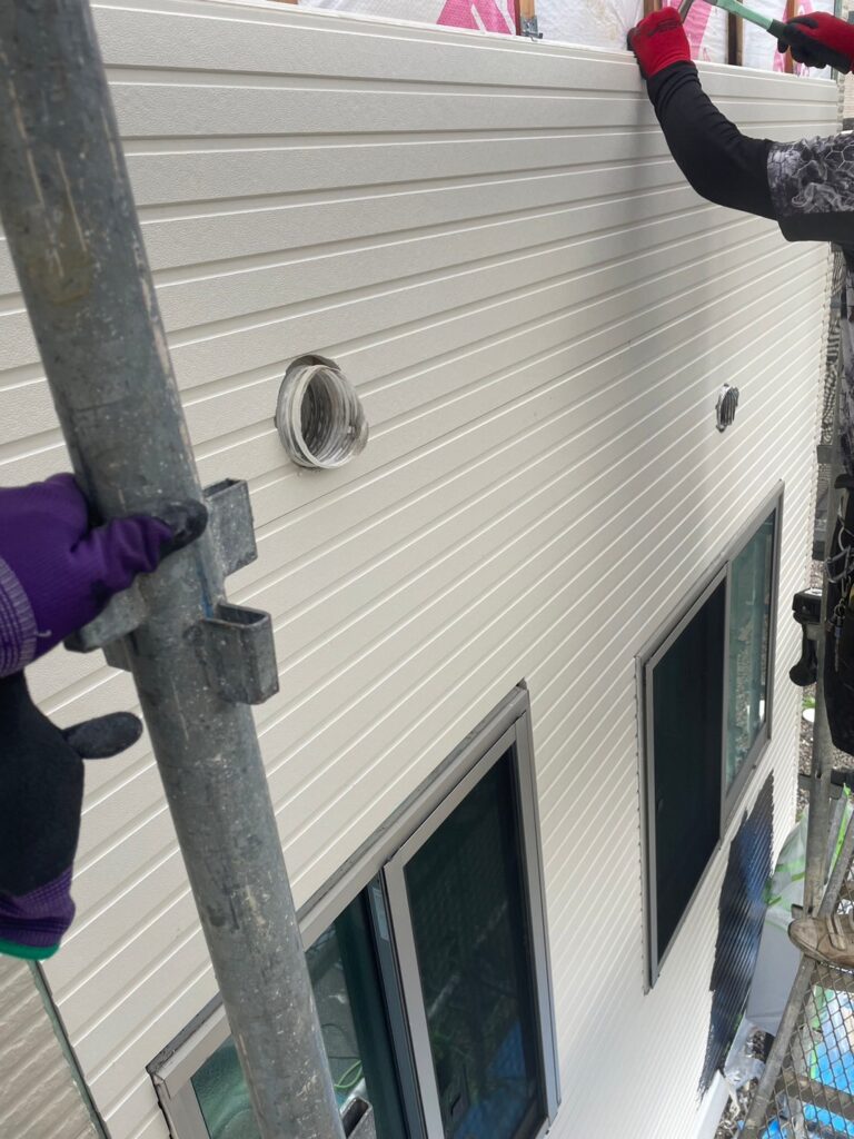 外壁塗装　一部張り替え工事